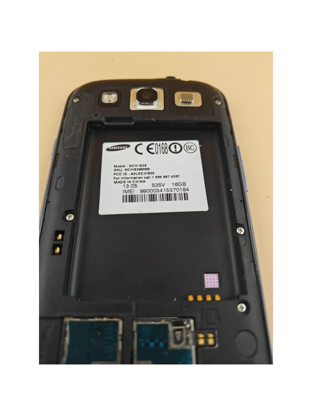 Samsung Galaxy S III SCH-I535 Verizon No Back No Battery For Parts/Repair As Is